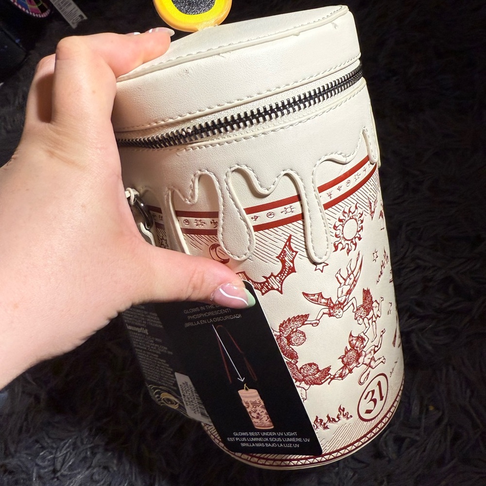 Cream and Red Designer Women's Bag